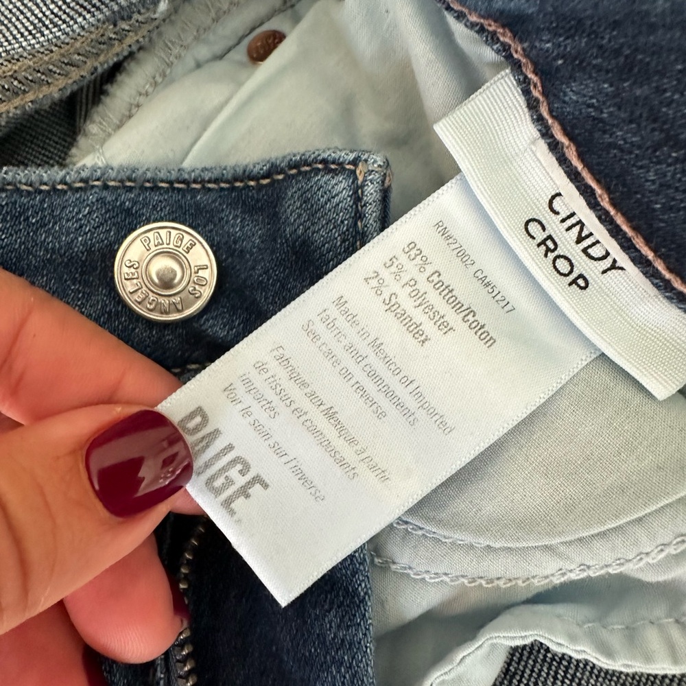 Paige Cindy High-Rise Straight Leg Jeans Dark Wash- 29 - Picture 4 of 6